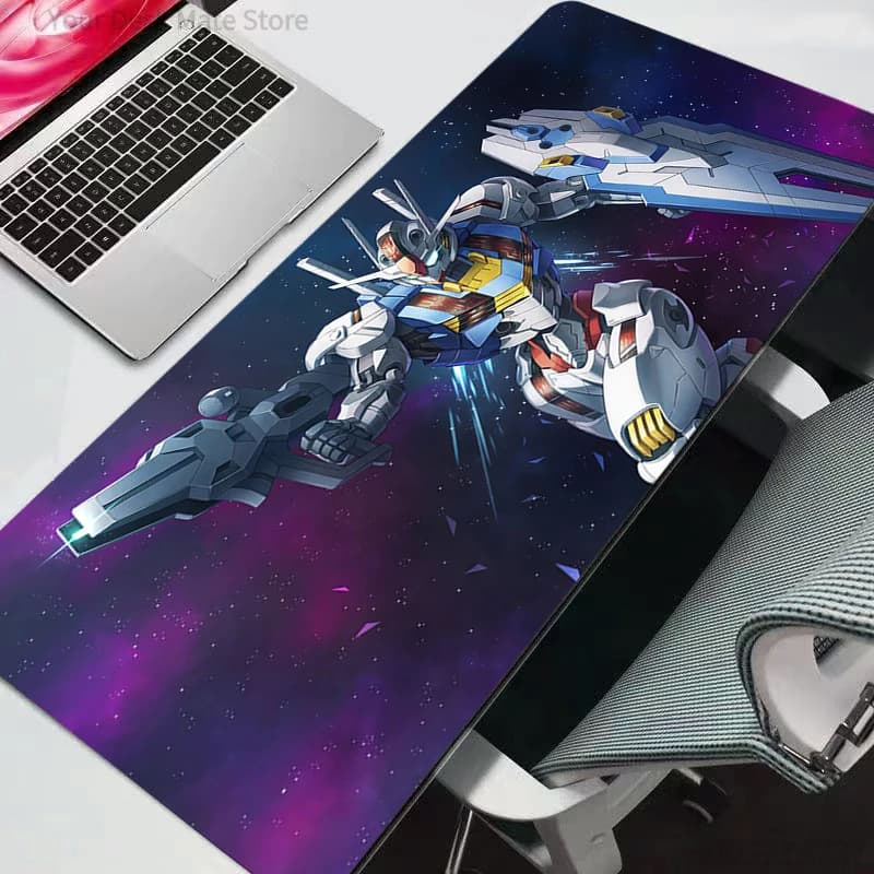 Tappetino per mouse Mobile Suit Gundam anime, grande, in gomma, per PC, accessori da gioco, tappetino da scrivania con bordo bloccabile, tappeto per gamer