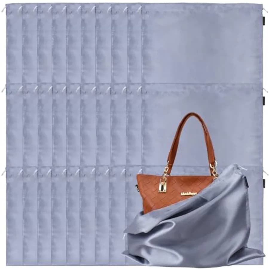 GONGKANGYUAN 30 Pack Dust Bags for Handbags Travel Storage Pouch, Silk Handbag Dust Cover Bags for Purses Pocketbooks Shoes Boo