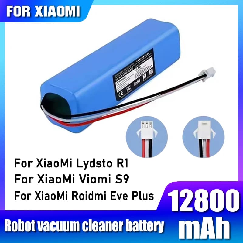 14.4V lithium-ion battery, multiple capacity options, for Xiaomi Lydsto R1, VIOMI S9, ROIDMI EVE Plus robot vacuum cleaner