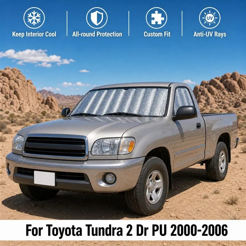 For Toyota Tundra 2 Dr PU 2000-2006 Full Set Car Window Sunshades UV Block Privacy Heat Insulated Foldable Car Curtain