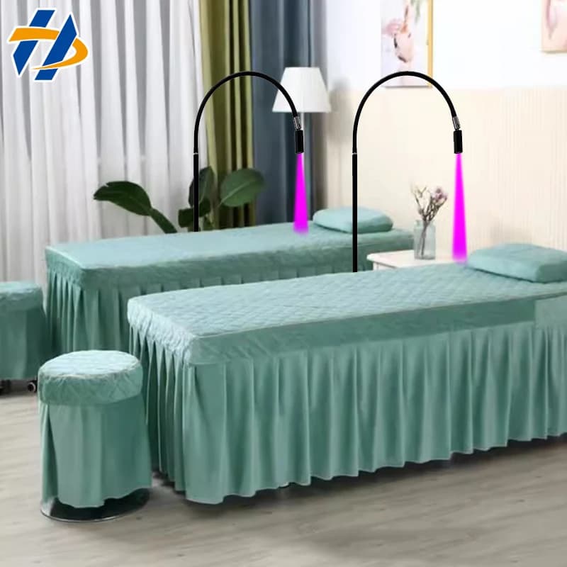 Lampada UV LED per Polimerizzazione Colla, Estetica Unghie, Ciglia Finte, Innesto Ciglia, con Interruttore a Pedale, Lampada da Terra UV LED