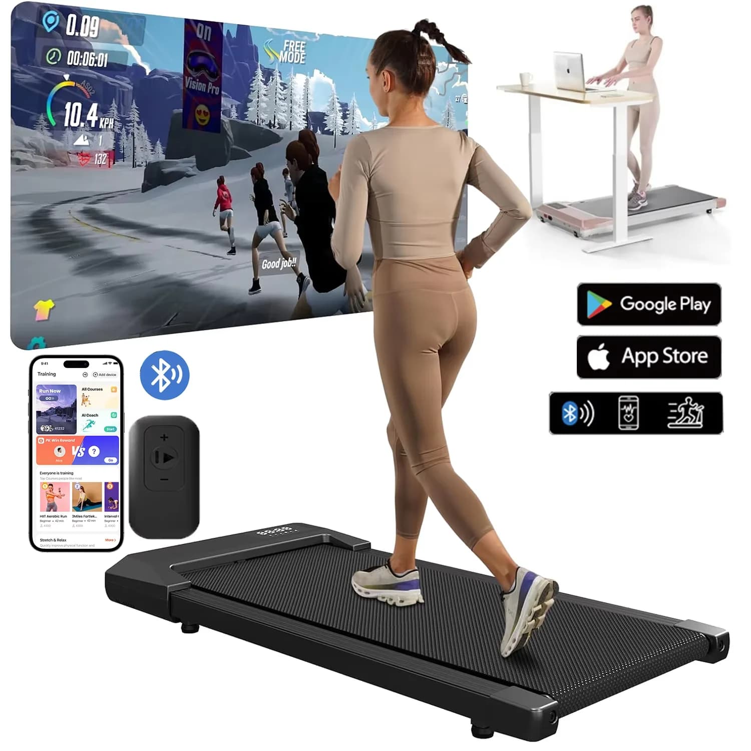 300-pounder treadmill treadmill for 2.5 HP treadmill treadmill Digital data display LCD 2in1 Walking Running Fitness exercise machine