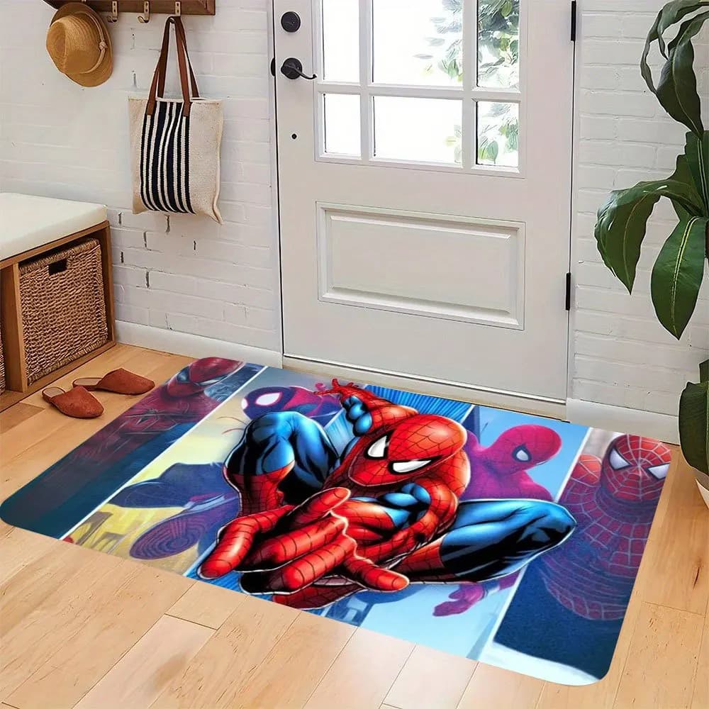 1 tappetino antiscivolo Marvel Spider for Man per ingresso/soggiorno/camera da letto, regalo ideale per gli appassionati di supereroi e per le vacanze