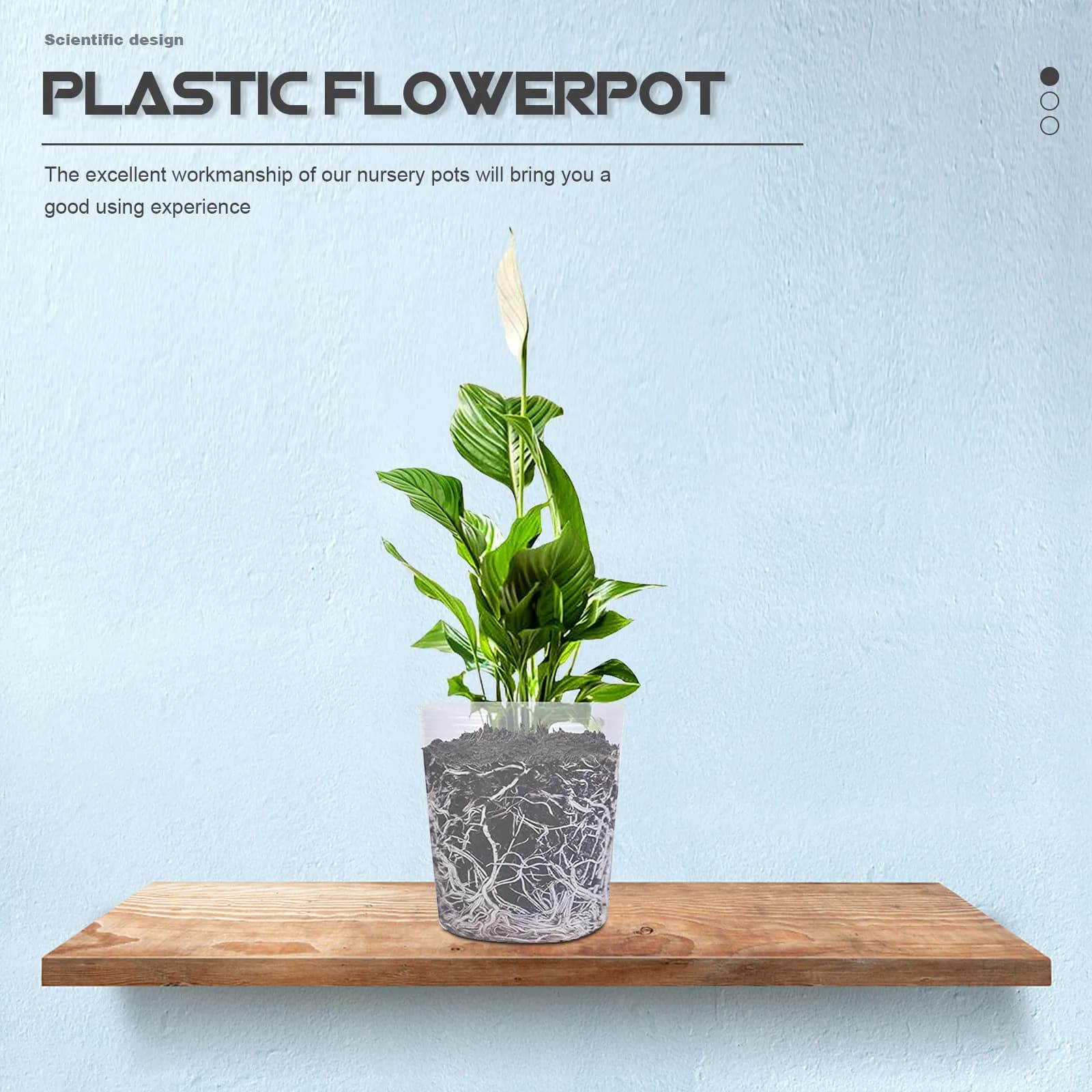 40Pcs Nursery Pots Air Permeable Plastic Flowerpots for Orchid Planting Seed Starting Clear Plastic Planter Cups Garden Flower