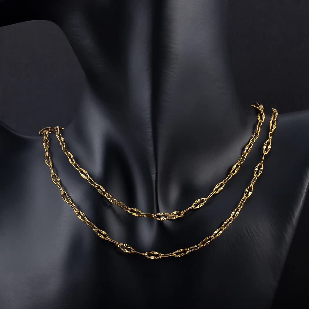 No Fade 1/2Meter Stainless Steel Chains Radial Line Oval Chains For DIY Bracelet Necklace Jewelry Making Accessories Wholesale