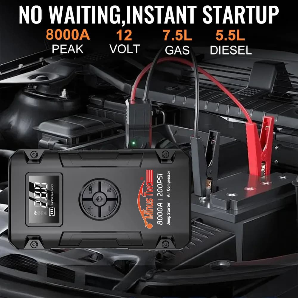 2025 Nuovo 5000A Batteria Per Auto Salto di Avviamento 12V Pro Booster Portatile 8800mAh Batteria Per Auto Di Emergenza Auto Booster dispositivo di Avviamento