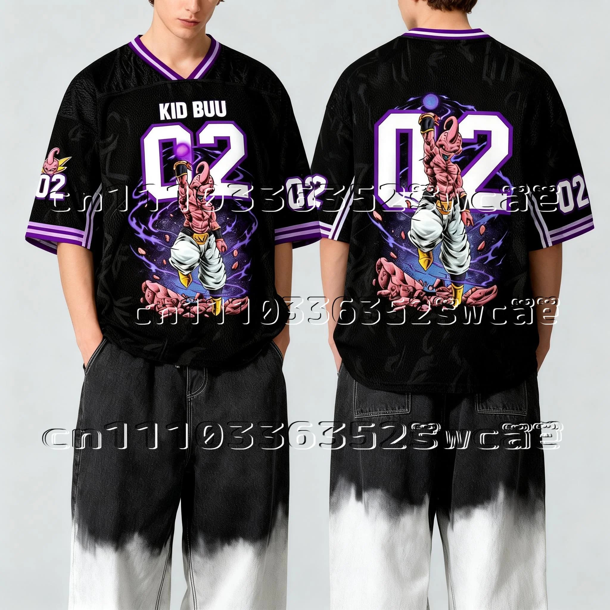 FamilyMatching Majin Buu: Il Debutto Esplosivo! Giacca da baseball digitale Dragon Ball Z, un must per i fan degli anime, adulti e bambini