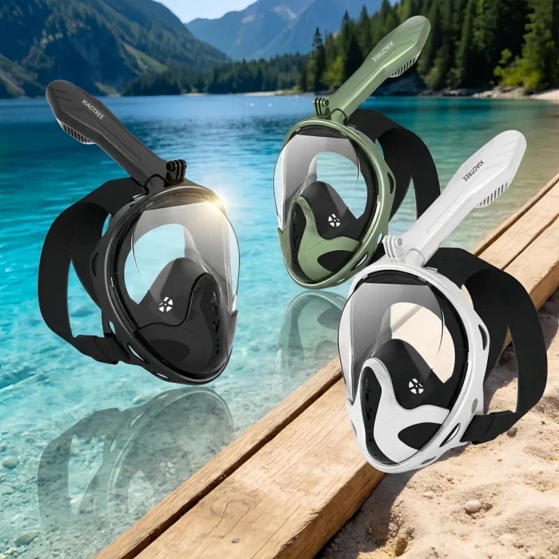 Maschera Professionale per Snorkeling e Immersioni Subacquee, Maschera Integrale Antiappannamento per Bambini e Adulti, Attrezzatura per Nuoto