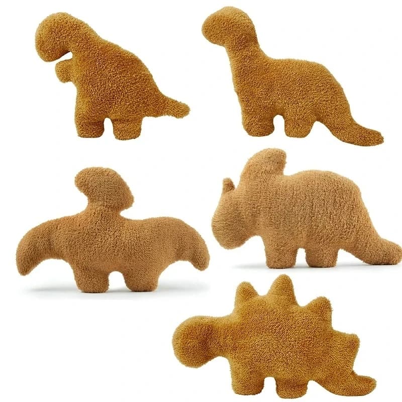 Cuscino per pepita Dino Nugget di pollo Cuscino in peluche Dinosauro del fumetto Cuscino in peluche Peluche per bambini Regali per bambini