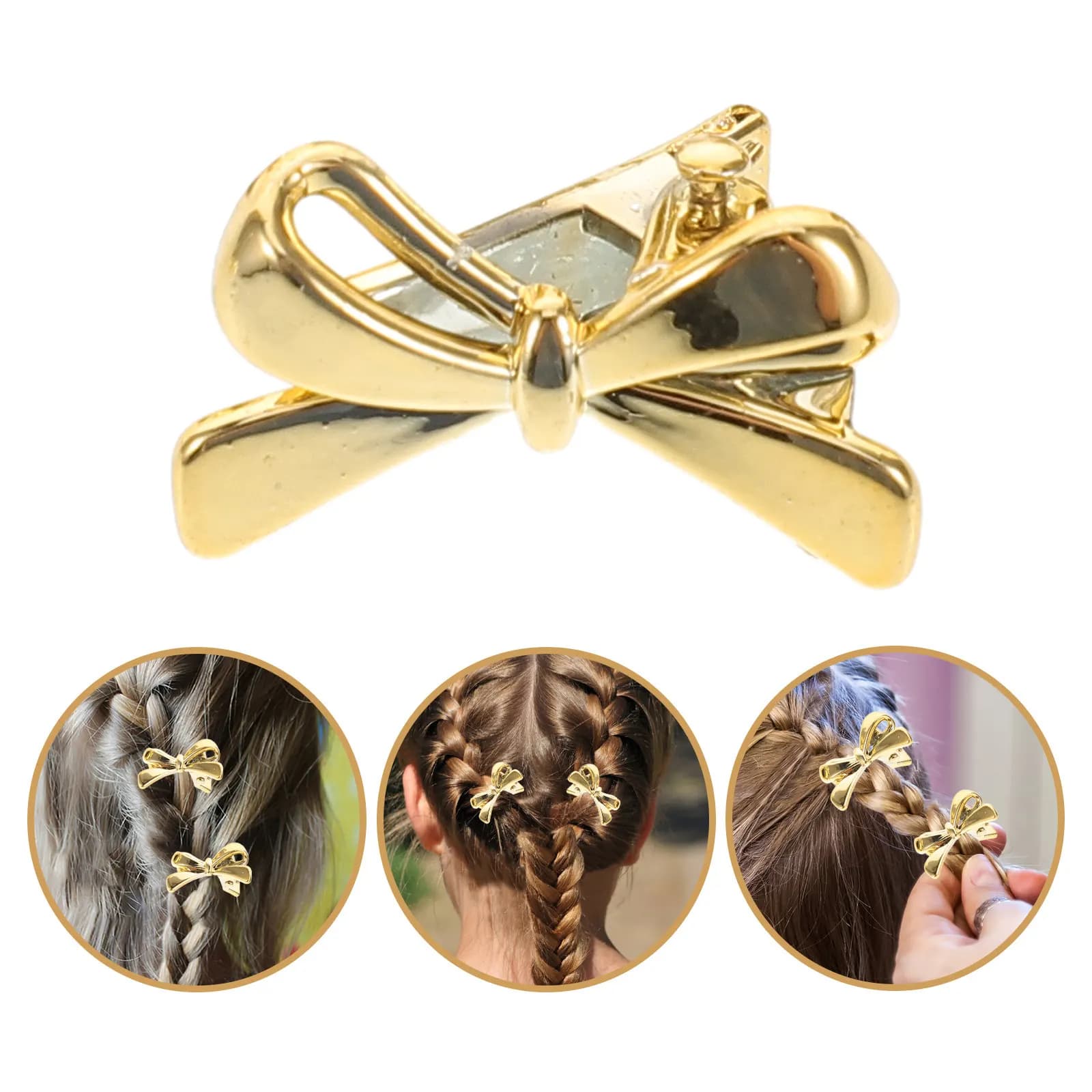 Set di 12 Piccoli Fermagli per Capelli in Metallo a Forma di Fiocco, Accessori alla Moda per Acconciature Quotidiane per Donne, Ragazze e Adolescenti