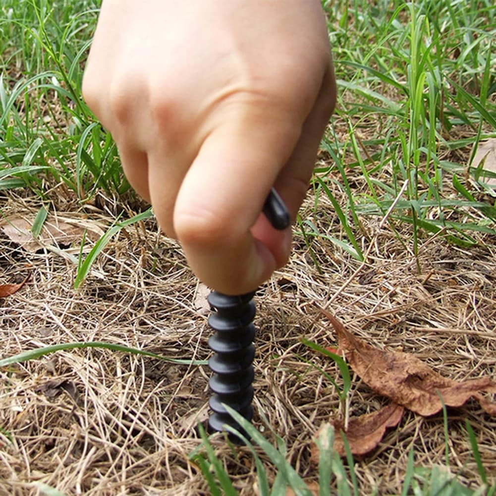 10 pezzi ABSOutdoor campeggio picchetto chiodi a terra vite ancoraggio picchetti picchetti tenda da trekking picchetti perni accessori per tende
