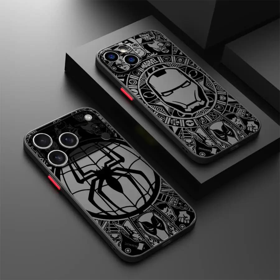 Cover for iPhone 17 Pro Max 12 7 8 SE 13 Mini 15 Air 16 Plus 11 XS XR 17e 14, Rear Case Marvel Cool Spiderman