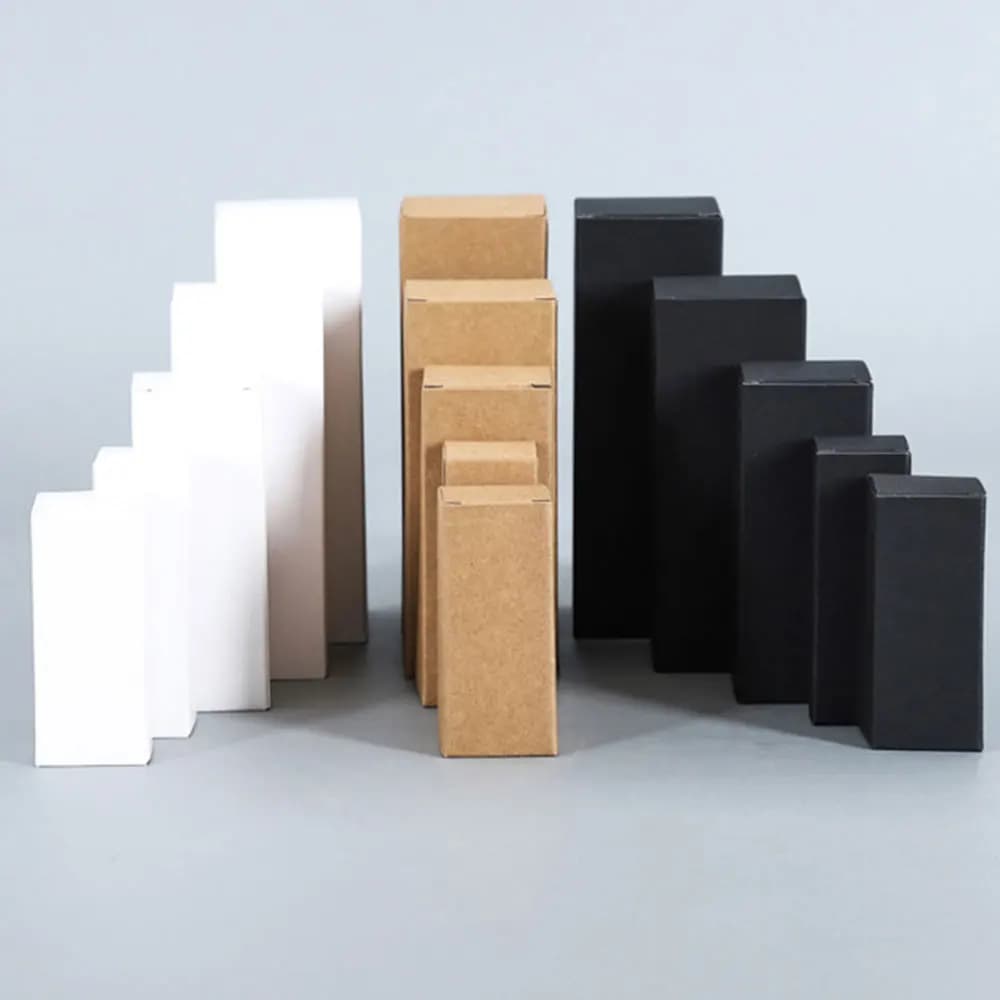 Scatola di sapone fatta a mano Kraft vuota da 100 pezzi scatola di gioielli in carta di cartone bianco bomboniera per feste di matrimonio scatola regalo artigianale nera