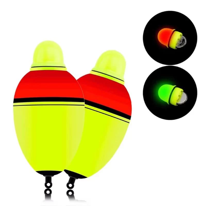 2/1Pcs Plastic Visual Anchor Fish Float Green Foam Electron Foam Float Luminous Scorpion Hook Big Belly Floats Carp Accessories
