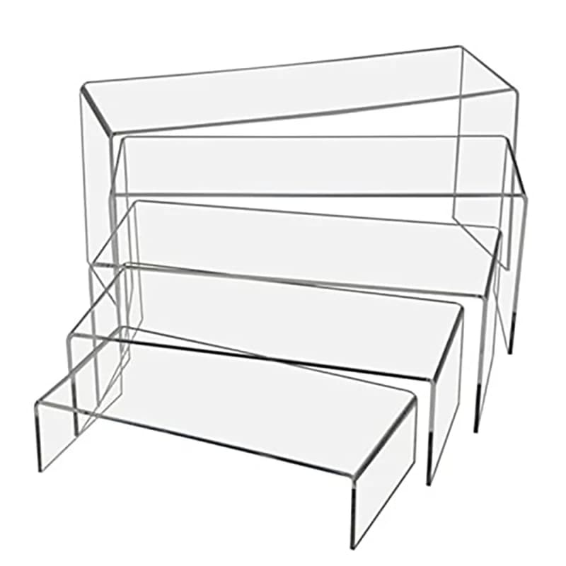 Supporto per espositore in acrilico a forma di U, vetrina trasparente per esposizione di gioielli per scarpe da cupcake da dessert Display di figure anime