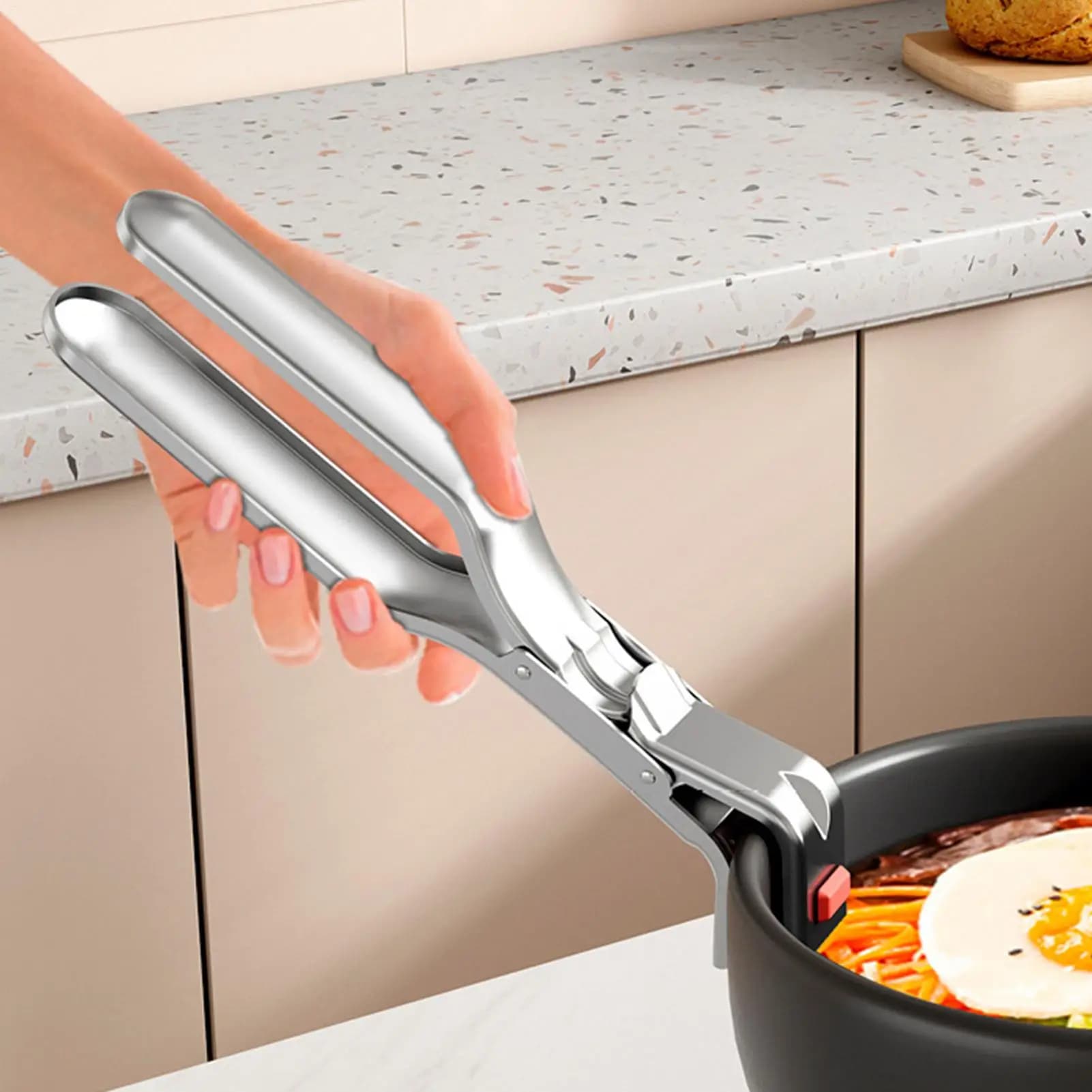 Clip per piatti e ciotole anti-scottatura con impugnatura ergonomica, per padelle, friggitrici ad aria, vaporiere e forni