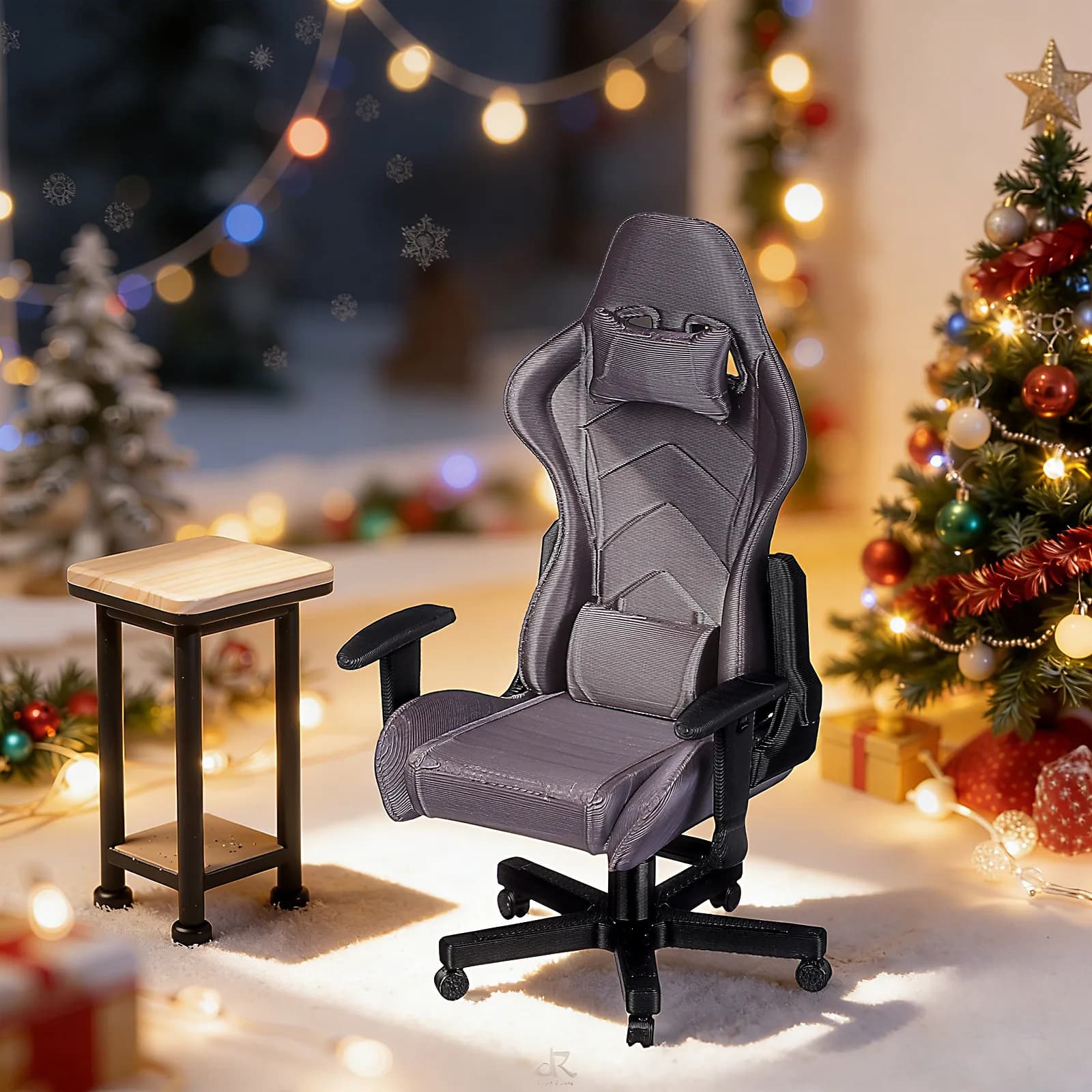 Sedia da Gaming in Miniatura Scala 1:12, Sedia per Computer Portatile in Miniatura, Decorazione per Ufficio, Accessori per Casa delle Bambole, Miniatura da Collezione