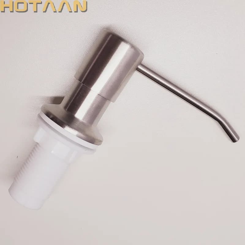 Dispenser di sapone per le mani in nichel spazzolato Bottiglia per lavello da cucina in acciaio inossidabile in metallo Dispenser di sapone liquido Pompa in metallo