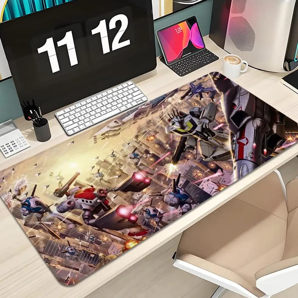 Anime R-Robotech Mouse Pad Keyboard Mousepad large 600X300 mm Desk Mat PC Gaming High definition printing Table pad