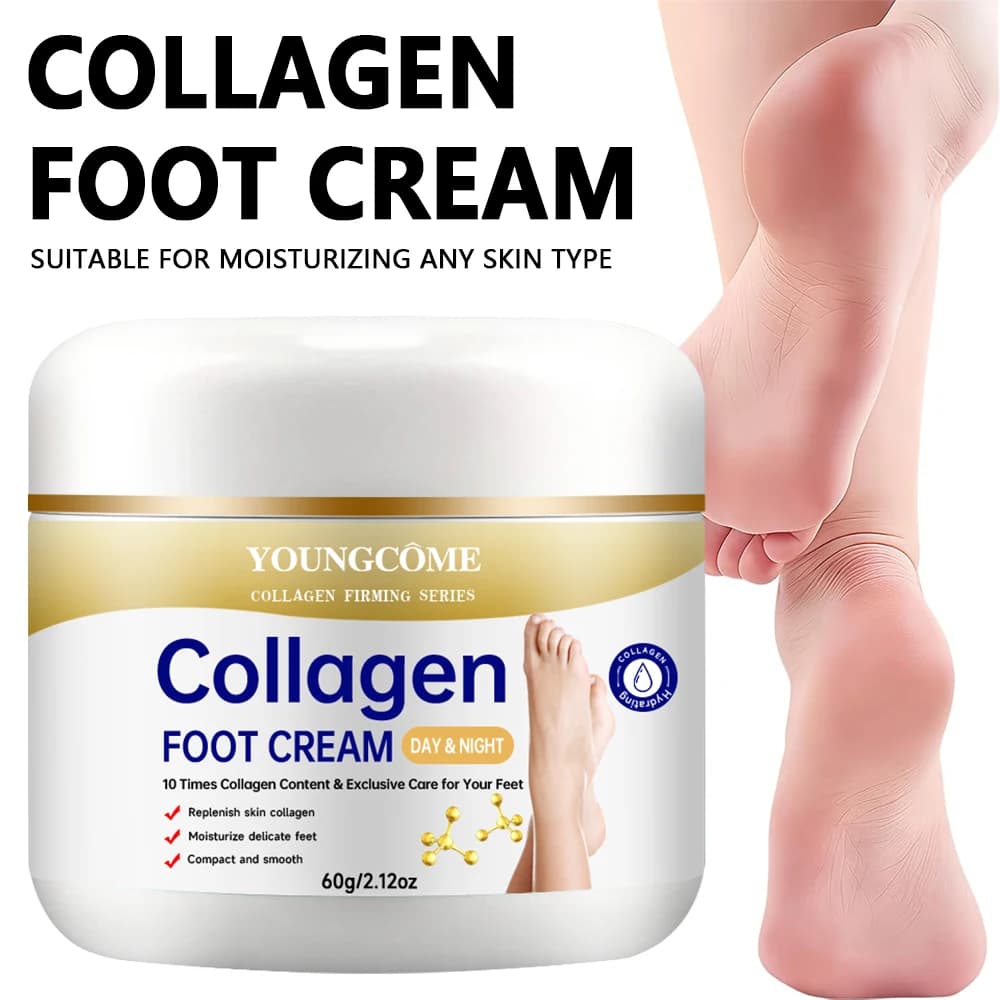 Crema per i piedi al collagene Crema per i piedi anti-crepe a base di erbe Prodotti per la riparazione delle crepe del tallone Esfoliazione Rimozione della pelle morta Ammorbidente Idratiz