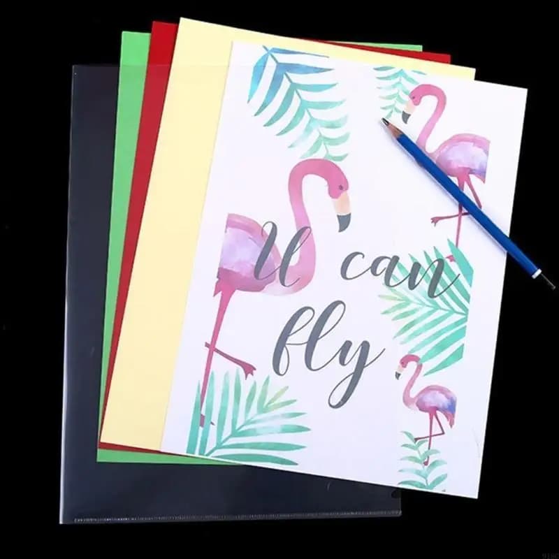 6 Colors A 4 Plastic Folders Presentation Folder L Shaped Folder School Supplies