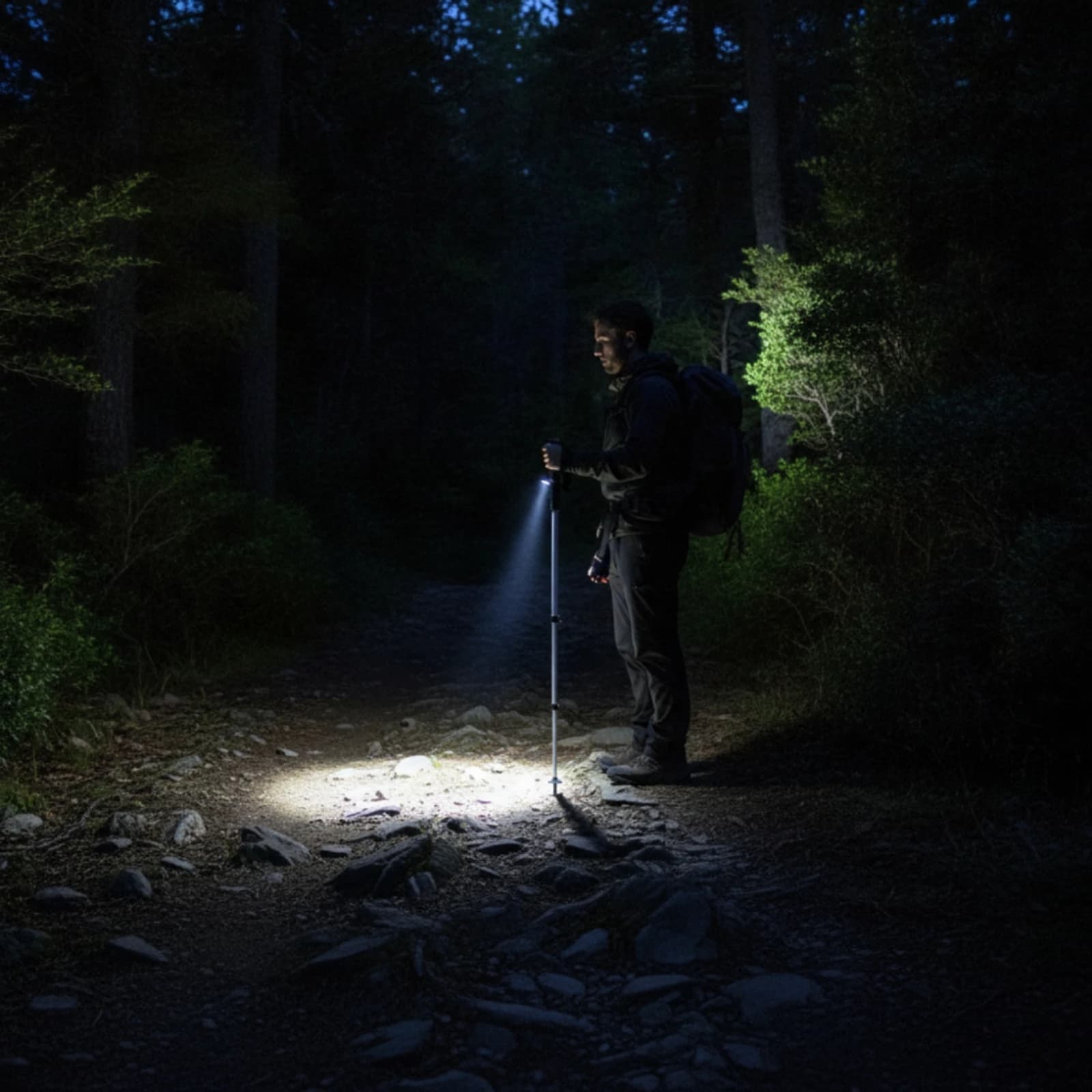 Illuminated Hiking Stick Lightweight Lighted Trekking Pole Light-up Trekking Pole Portable Equipment Sturdy for Hikers
