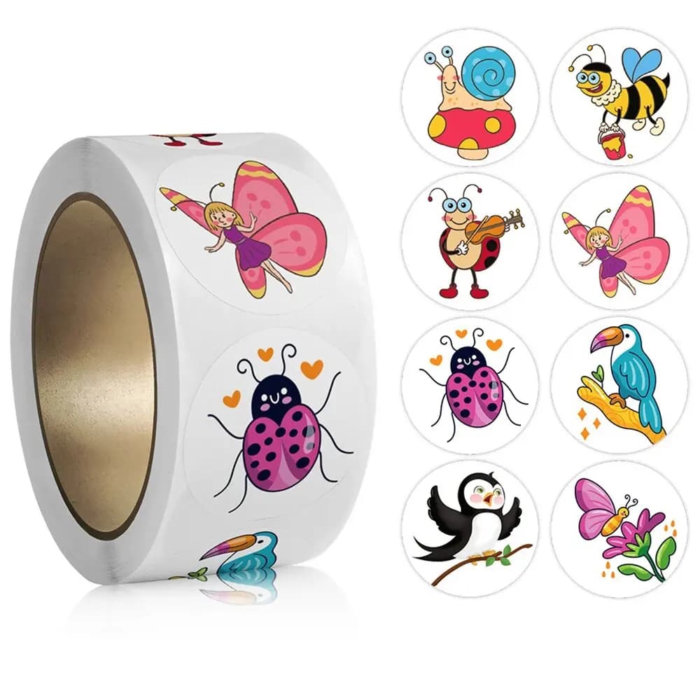 100-500 pezzi adesivi animali cartoni animati adesivi ricompensa insegnante per bambini, adesivo decorazione festa per la casa in aula scolastica