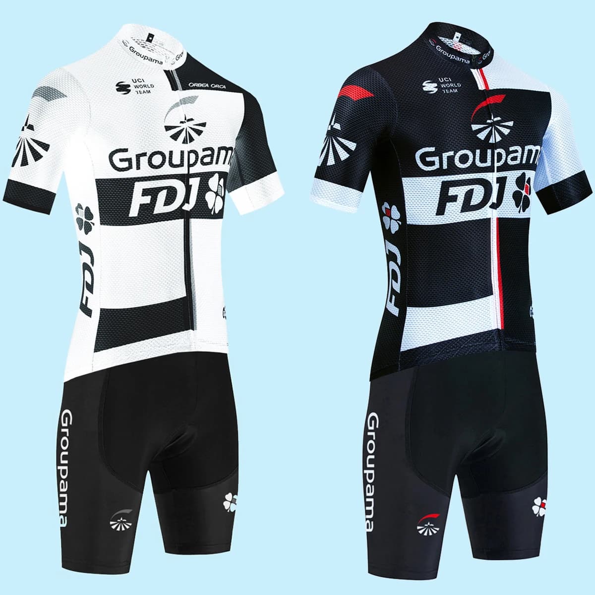 New FDJ Groupma Cycling Jersey TEAM INEOS Bike Maillot Jersey Shorts Set Ropa Men's Cycling Summer Pro Cycling
