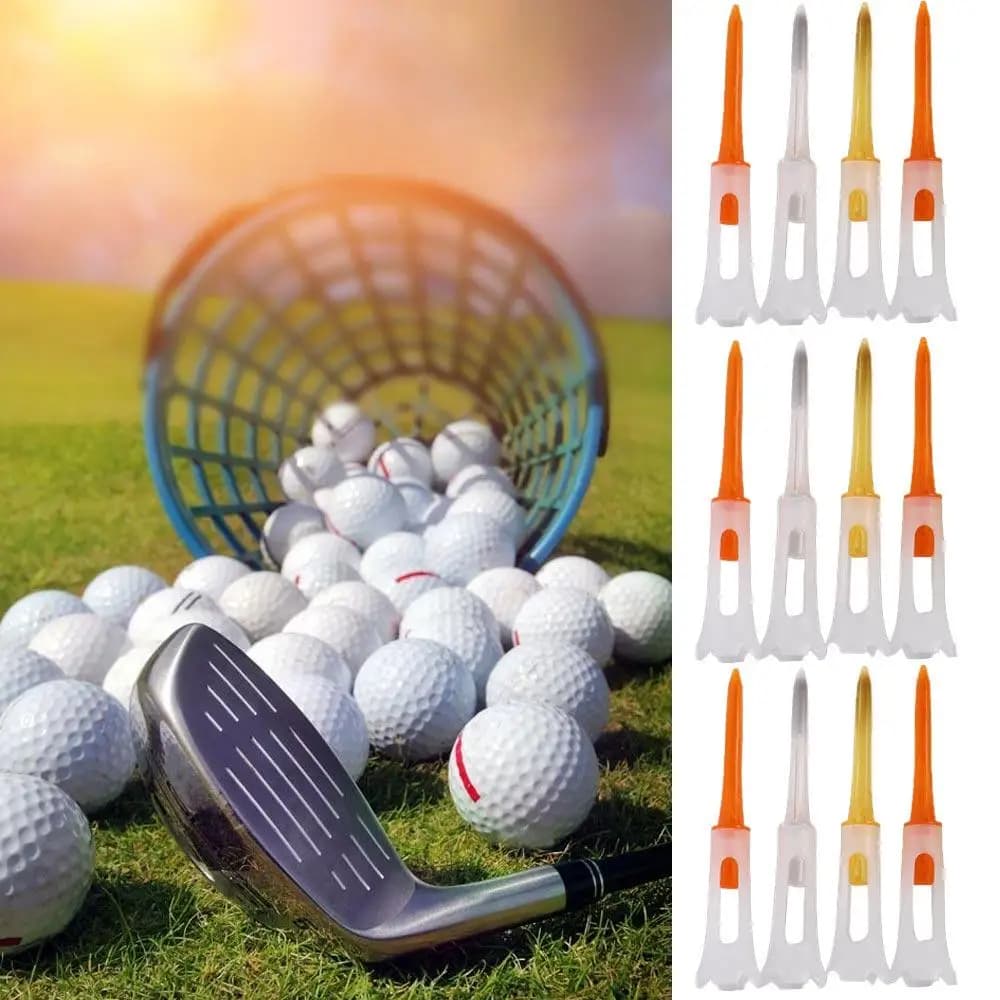 10 Pezzi/Lotto Supporti per Palline da Golf a Bassa Resistenza 83MM, Tee in Gomma Durevole, Strumenti per Allenamento Golf, Sport all'Aperto