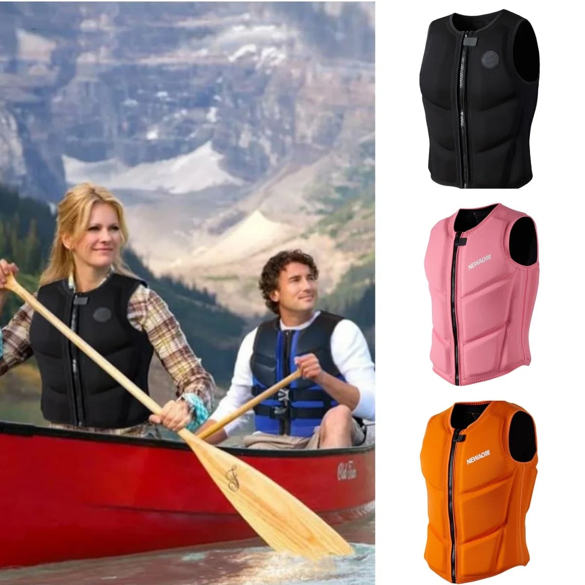 Giubbotto di salvataggio Giubbotto di salvataggio professionale Giubbotto da surf in neoprene per adulti Giubbotto di salvataggio per difendere gli urti Sicurezza dei sport acquatici