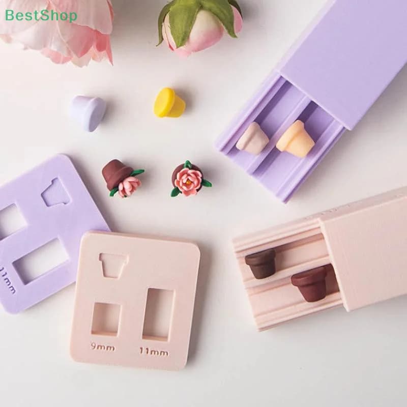 🍄Mini Flower Pot Soft Ceramic Hand-rolling Mold, 3D Potted Plant Vase Clay Rolling And Shaping Mold DIY Handmade Tool