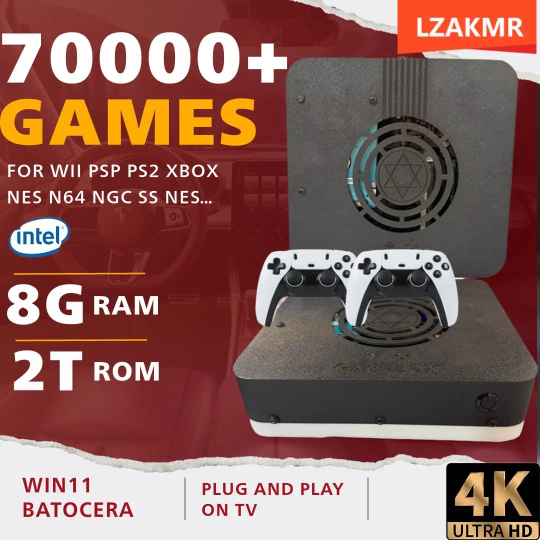 Super Console X3 Plug and Play su TV I3-3110M Console di gioco 2T HDD 70000 + Giochi per Wii PS2 N64 PSP GameCube N64 Maniglia wireless