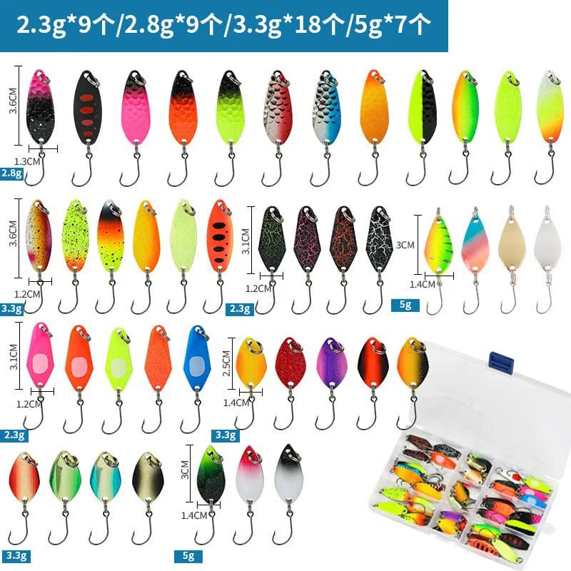 NUNATAK Shinning Stream TROUT LURE Esca Rotante JIG per la Pesca a Spinning, Esca Affondante 2.5g/3.5g/4.5g/7g, Esca VIB per la Pesca al Bass