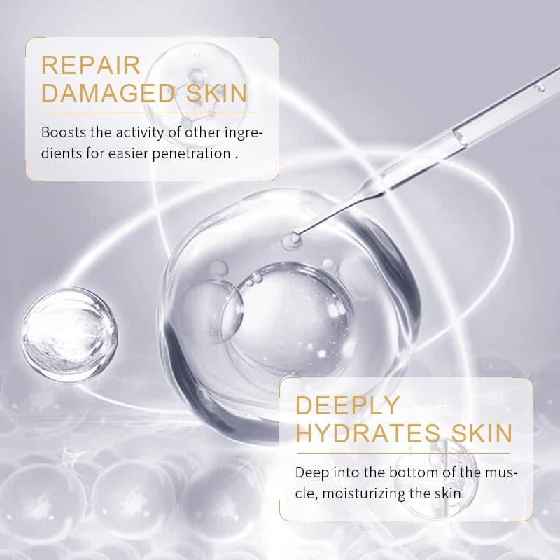 SADOER Siero all'Acido Ialuronico con Oro 24K, Filler for Lifting with Protective Threads, Essence at the Collagen Viso with Vitamin C D4N8