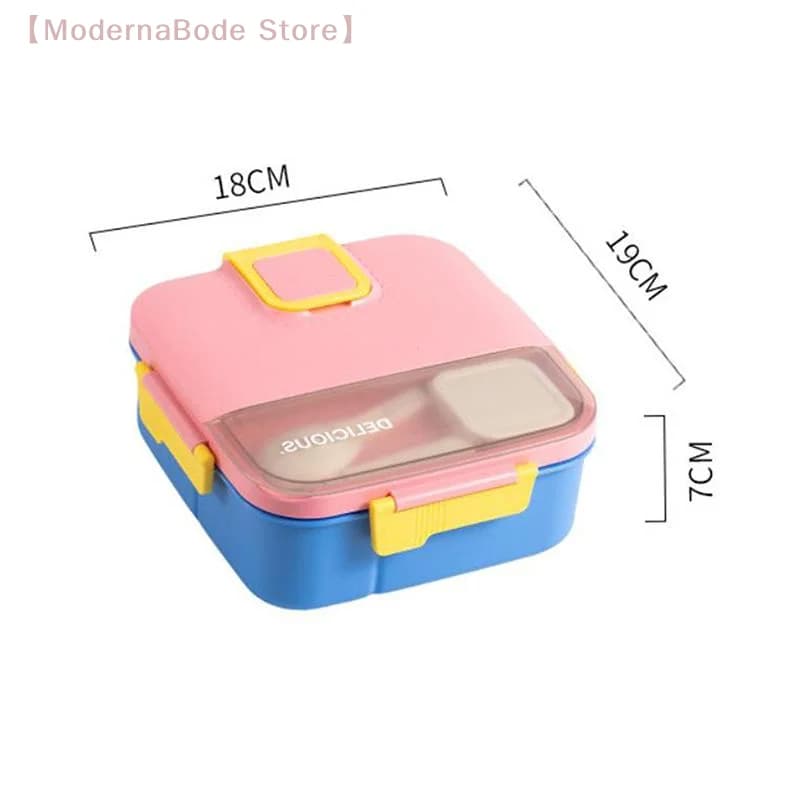 【M】Contenitore per il pranzo in plastica per uso alimentare, per impiegati d'ufficio, con posate, sigillato individualmente, portatile, tipo bento box, per insalata