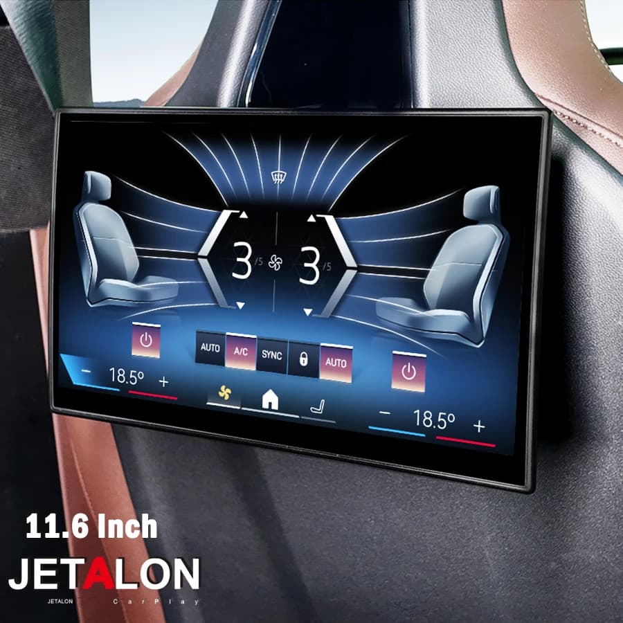 11.6 Inch For BMW Rear Seat Entertainment Screen Plug And Play Car Headrest Monitor Support Video Bluetooth WiFi Back Seat TV