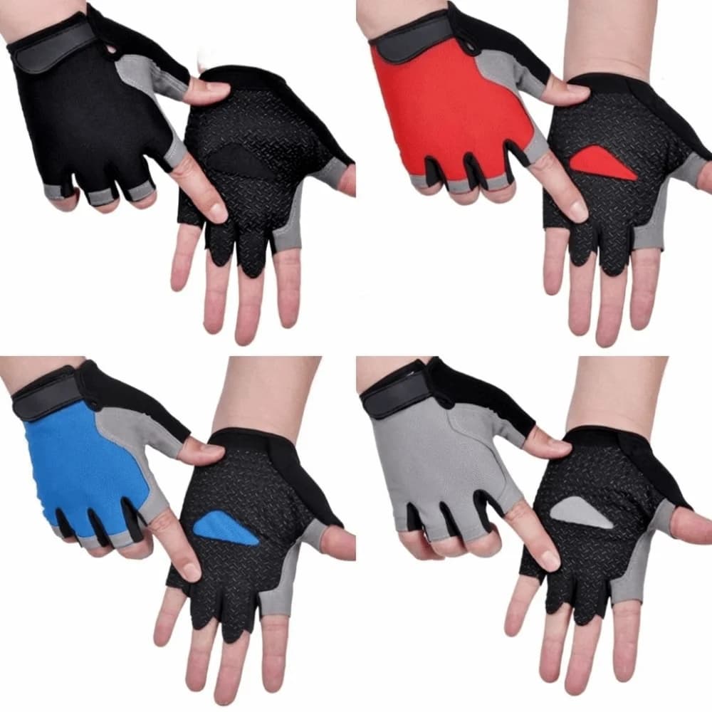 Fingerless Half Finger Gloves Anti-slip Breathable Women Men Cycling Gloves Unisex Elastic Shock Bicycle Accessories