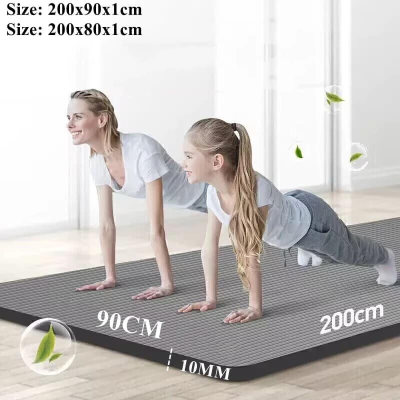200×90/80 cm 10 mm thick yoga mat anti-slip yoga and pilates gym mat sport fitness mat comfort foam yoga mat for exercise