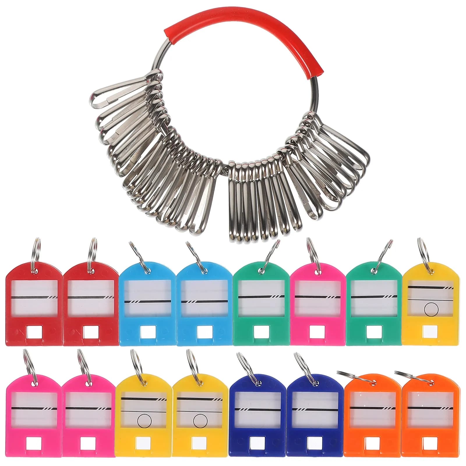 Set di 1 Portachiavi in Metallo Elegante con Etichetta per Gestione Chiavi, Organizzatore Portatile per Casa e Ufficio