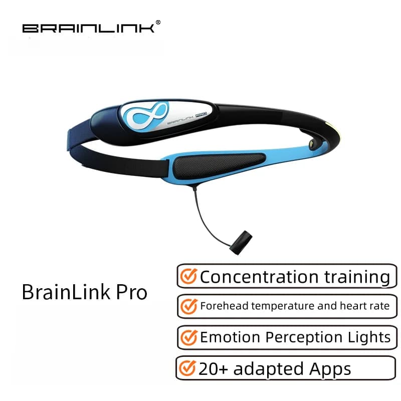Brainlink PRO EEG Headset ECG Feedback Focus Training Headband EEG Brainwave Emotion Detection With Multiplayer Interactive Game