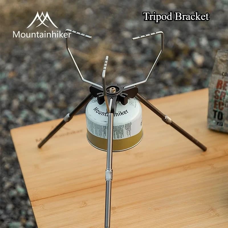 MOUNTAINHIKER Camping Multifunctional Stove Extension Bracket, Multifunctional Outdoor Portable Stove Head Tripod Bracket