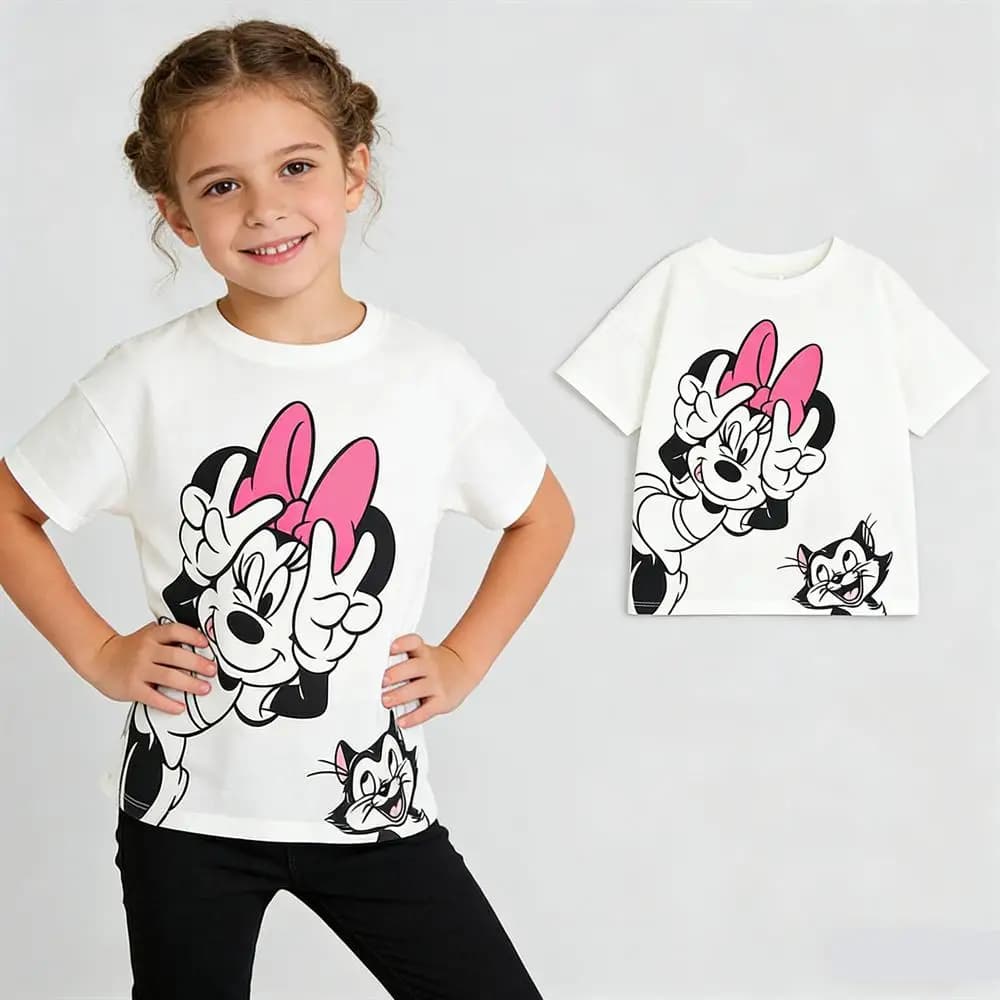 Ragazzi e ragazze Cartoon T Shirt Abbigliamento estivo Girocollo a maniche corte Top Bambini Allentati Casual Sport Tees Sottile All-match TShirt