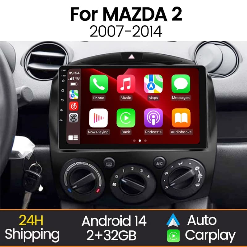 MEKEDE Android Screen Autoradio Multimedia Reader for MAZDA 2 Mazda2 2007 -2014 Carplay WIFI Autoradio System for Smart Cars