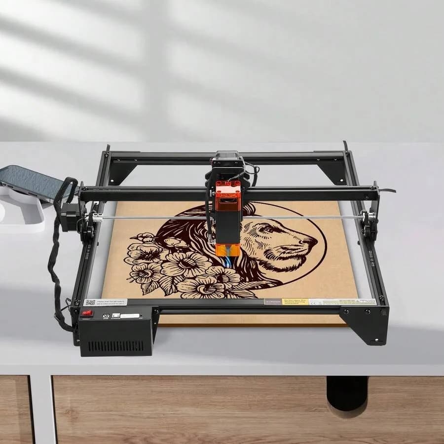 Laser Engraver, 5W Output, Laser Engraving Cutter Machine, 14.9 X 15.7 In/38 X 40 Cm Working Area, 10000 Mm/Min Movement Speed,