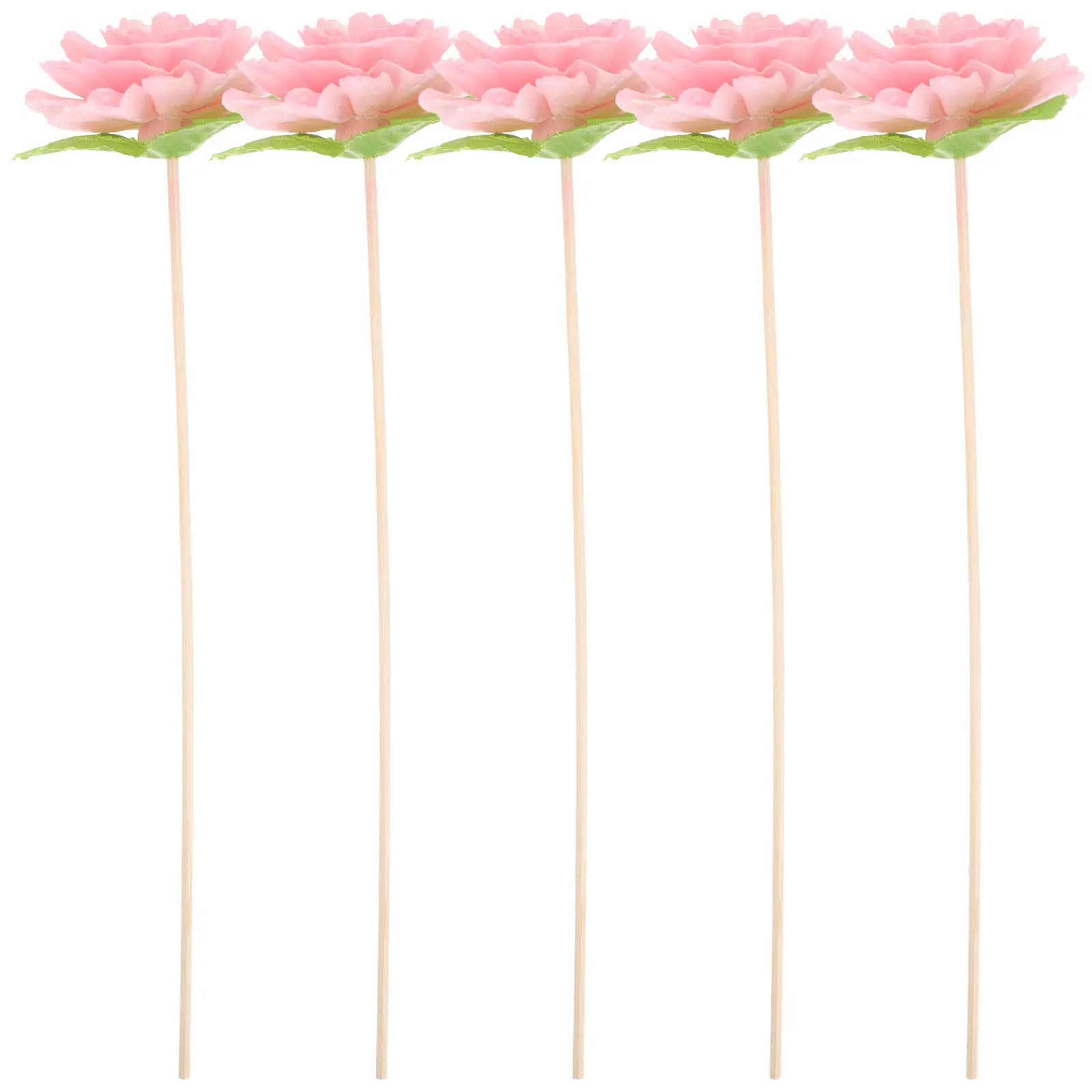 5Pcs Reed Diffuser Sticks Artificial Flower Aromatherapy Stems for Essential Oil Bottles Decorative Rattan Aroma Diffuser