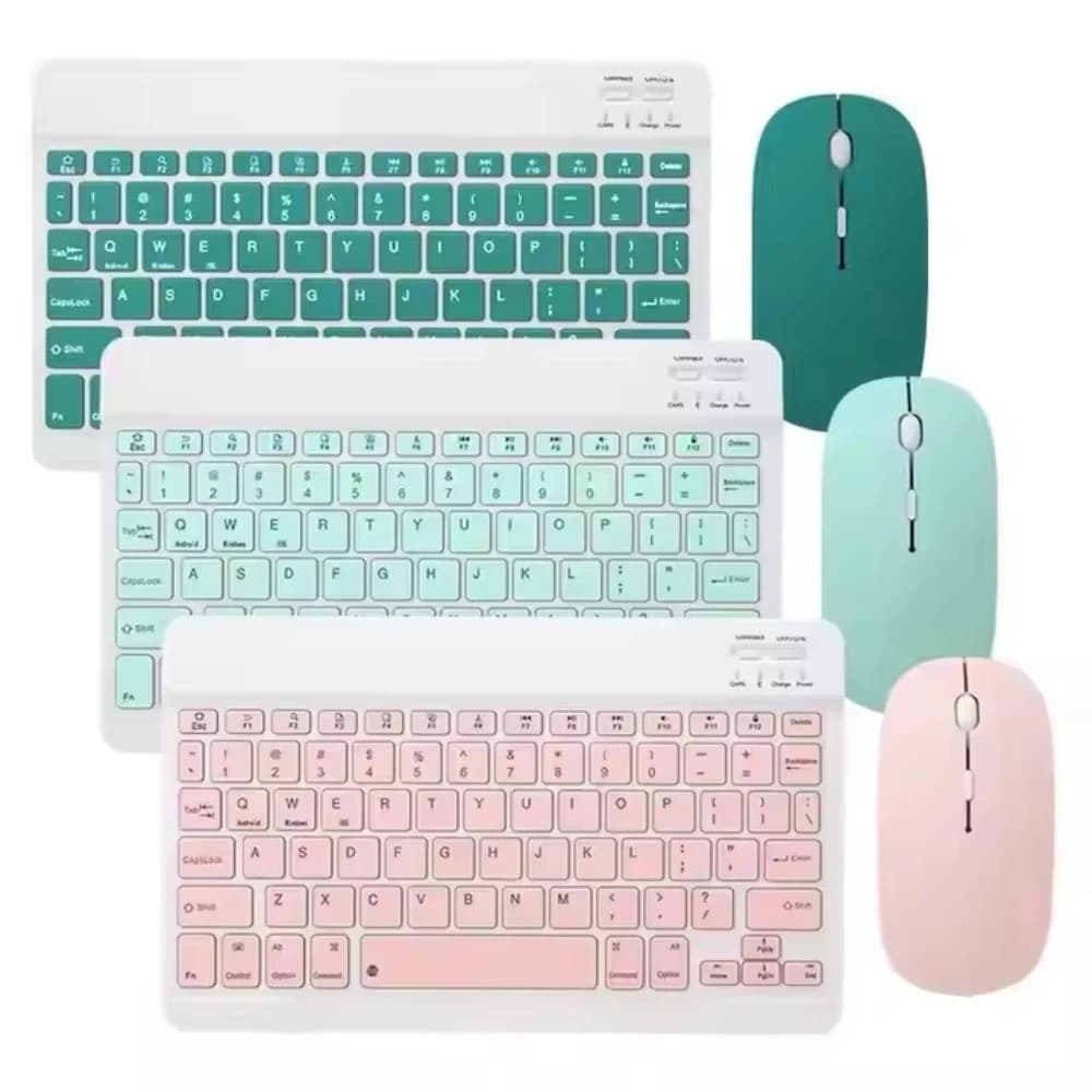 New 10 inch Bluetooth wireless keyboard rechargeable for phones phones Russian Spanish Hebrew tablet for Android ios Windows