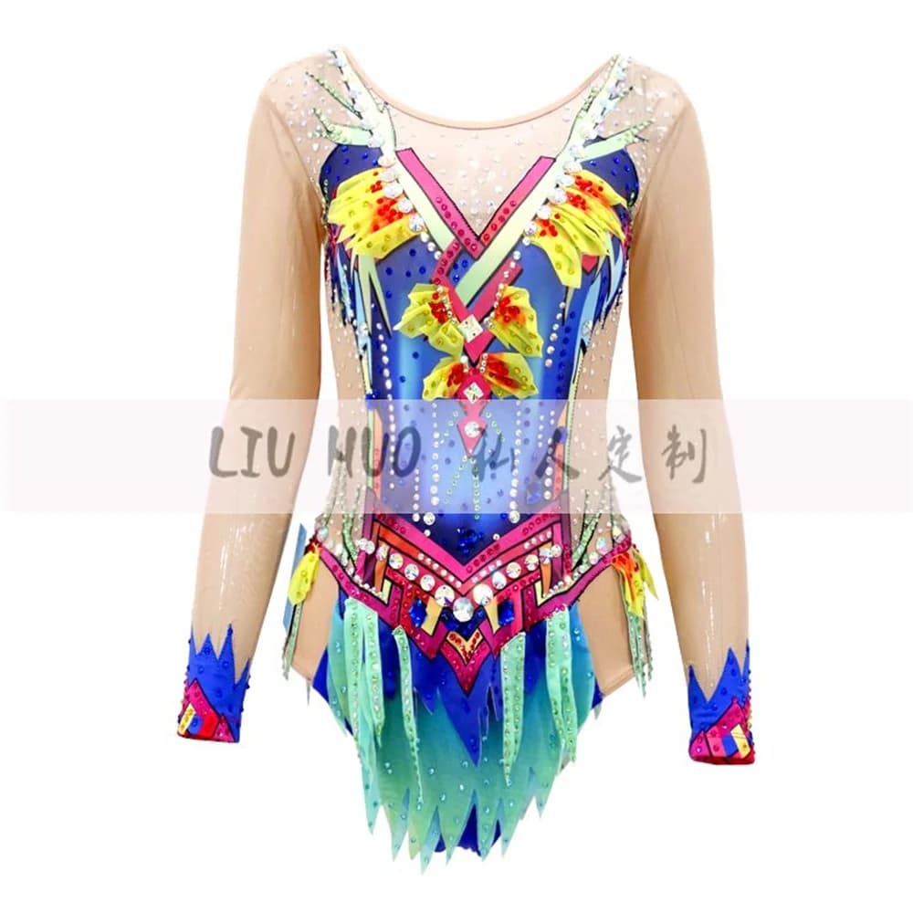 LIUHUO Pattinaggio di Figura Vestito da Donna Ragazza Adolescenti Prestazioni sul Ghiaccio Ginnastica Ritmica Collant Concorso Body Danza Balletto Bambino