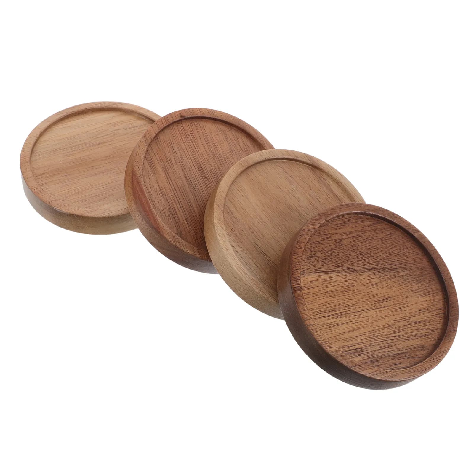 4Pcs Acacia Wood Jar Lids Airtight Seal Replacement for Wide Mouth Glass Mason Jars Food Storage Container Covers Leakproof