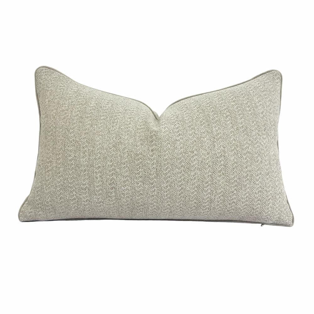 Federa per cuscino lombare contemporanea in farina d'avena 30x50 cm Sedia decorativa per la casa Fodera in tessuto a righe Confezione da 1 pezzo