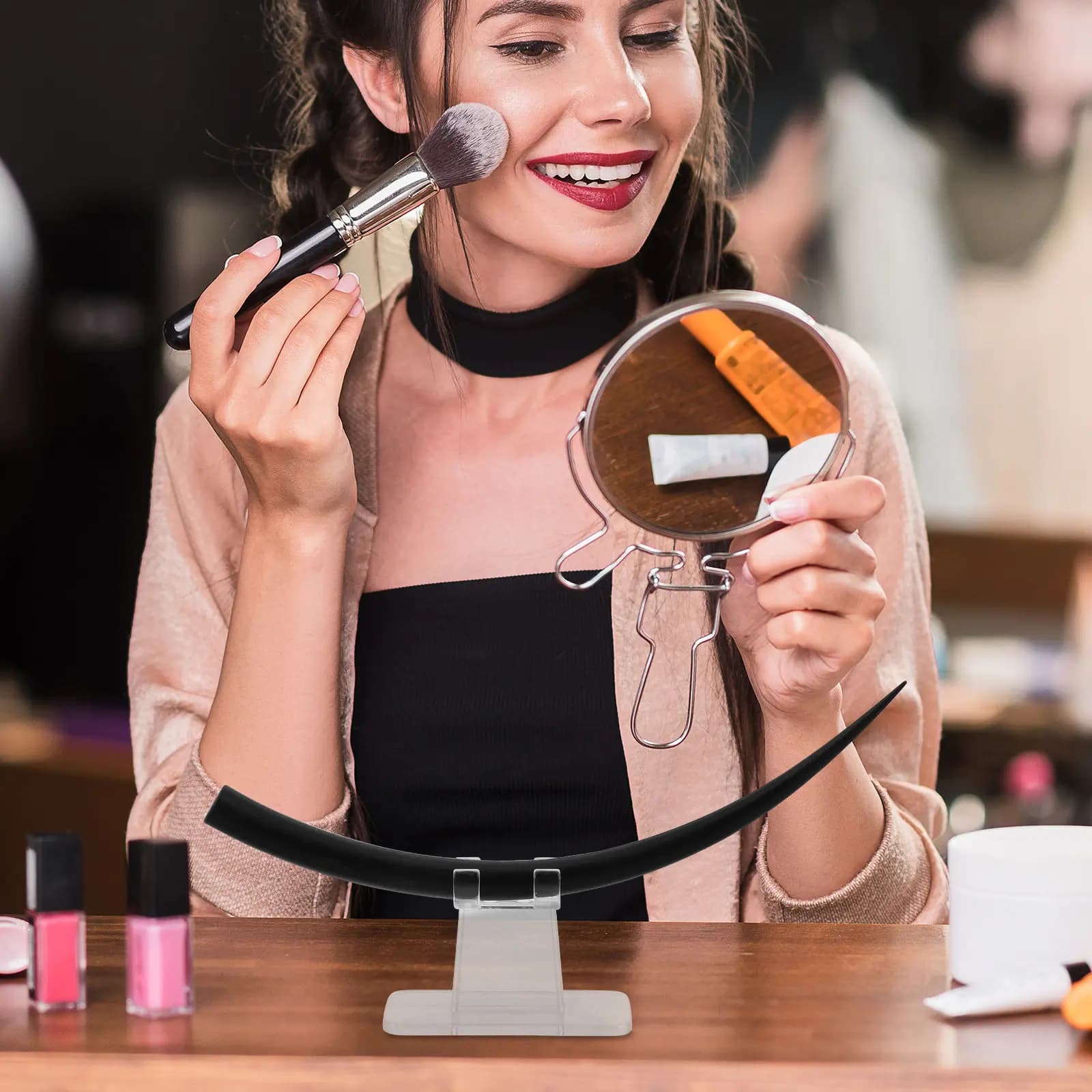 2 Pezzi Strumento Didattico per Ciglia, Espositore per Ciglia Finte, Curva per Look Naturale, Pratica di Estensione per Formazione, Forniture per Saloni di Bellezza